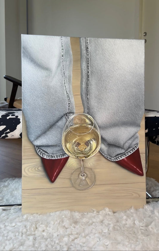 Bordeaux Heels Original Painting